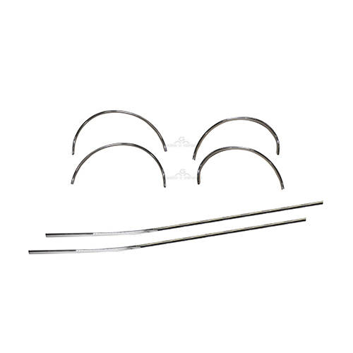 Friso da caixa de ar com grampo / friso do paralama Corcel I 2 portas KIT
