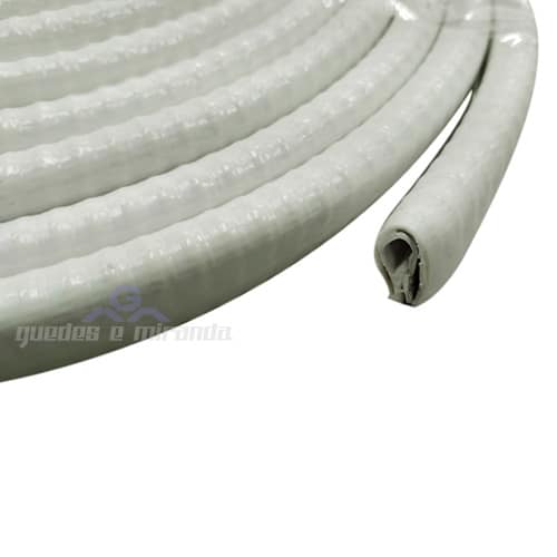 Borracha da janela móvel basculante Fusca  pele de cobra BRANCO - PAR (3,5 METROS)