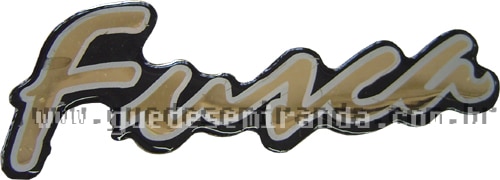 Emblema Fusca Manuscrito Série Ouro - DOURADO