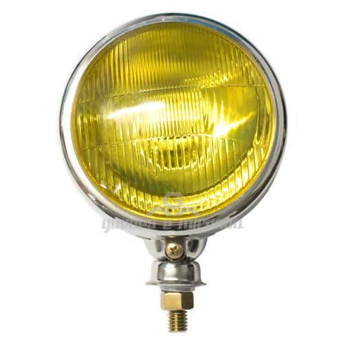 Farol de Milha Cromado Redondo Amarelo Raiado 686 (136 mm) - UNIDADE