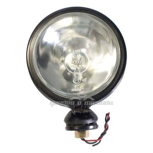 Farol de Milha Preto Redondo Cristal Liso 942 - PAR