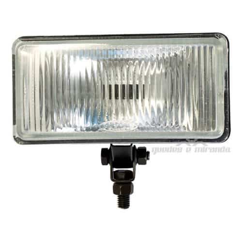 Farol de Milha Preto Aço Retangular Cristal Raiado 668 (152 x 77 mm) - PAR