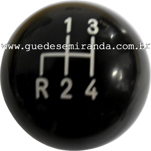 Bola Manopla de Câmbio Opala 1972 / 1980 - Preta 4 marchas