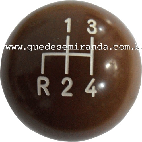 Bola Manopla de Câmbio Opala 1972 / 1980 - MARROM 4 MARCHAS