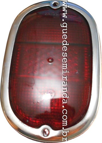 Lanterna Traseira Completa Kombi 1962 a 1975 – Aro E Carcaça Metal *Vermelha
