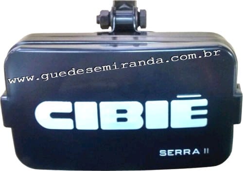 Farol de Milha Preto Raiado Cristal 708 - Réplica Serra II Com Capa Preta - PAR