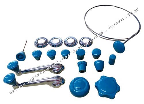 Botão AZUL Fusca 1964 / 1974 - KIT COMPLETO