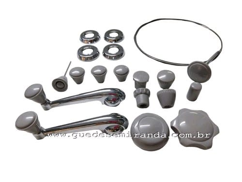 Botão CINZA Fusca 1964 / 1974 - KIT COMPLETO