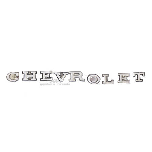 Emblema Chevrolet Capô Opala 1975 / 1979 - LETRAS SEPARADAS - BRANCO