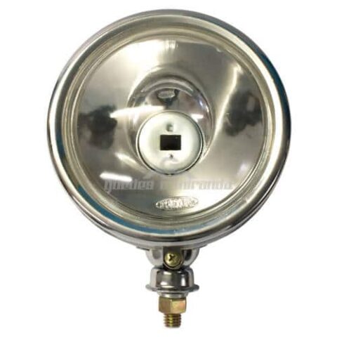 Farol de Milha Cromado Redondo Lente Cristal Liso 60 (158 mm) - UNIDADE