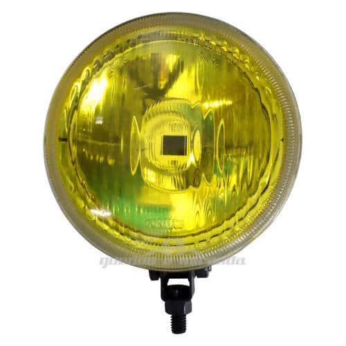 Farol de Milha Cromado Redondo Lente Amarelo Raiado 702 (132 mm) - PAR