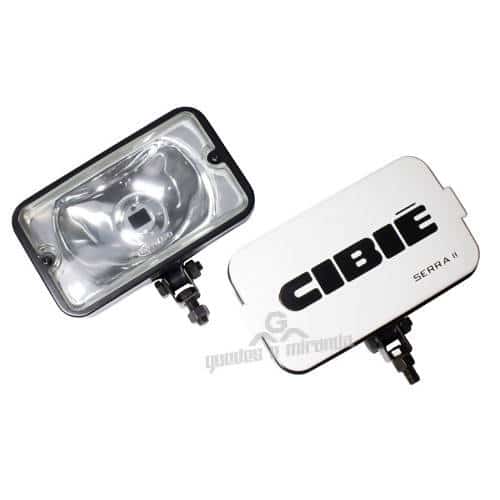 Farol de Milha Preto Lente Liso Cristal 709 - Réplica Serra II Com Capa Branca - PAR