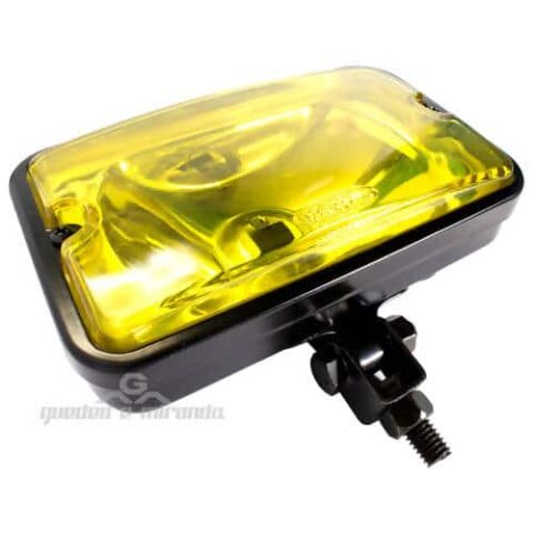 Farol de Milha Preto Lente Liso Amarelo 709 - Réplica Serra II - PAR