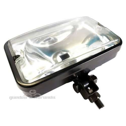 Farol de Milha Preto Lente Liso Cristal 709 - Réplica Serra II - PAR