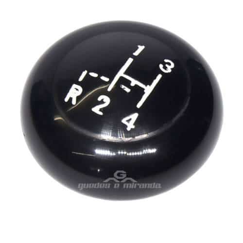 Bola Manopla de Câmbio Kombi até 1975 - Estilo Antigo Com Marchas - PRETO 10 MM