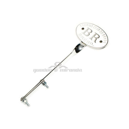 Emblema BR Touring BRANCO Com Suporte de Fixação - FUSCA