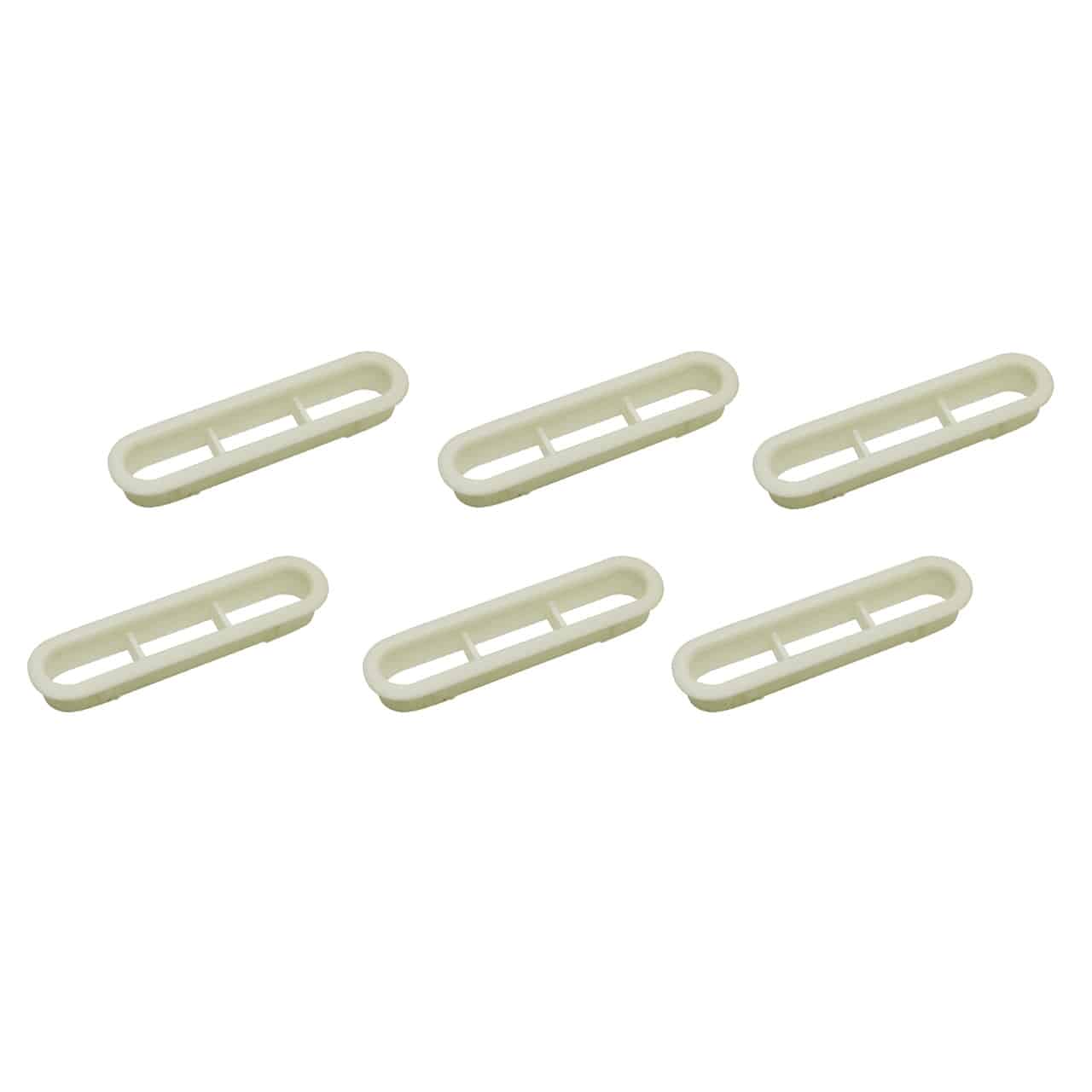 Grade Interna Moldura Coluna Traseira Saída de ar Fusca  *Jogo - PLÁST. BRANCO