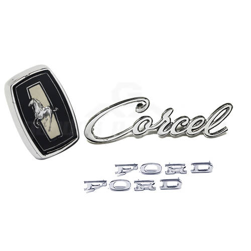 Emblema Corcel I 1973 / 1977 – KIT COM 4 EMBLEMAS