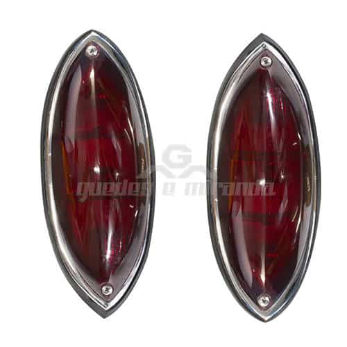 Lanterna Traseira Karmann Ghia até 1966 - CANOINHA - PAR VERMELHO