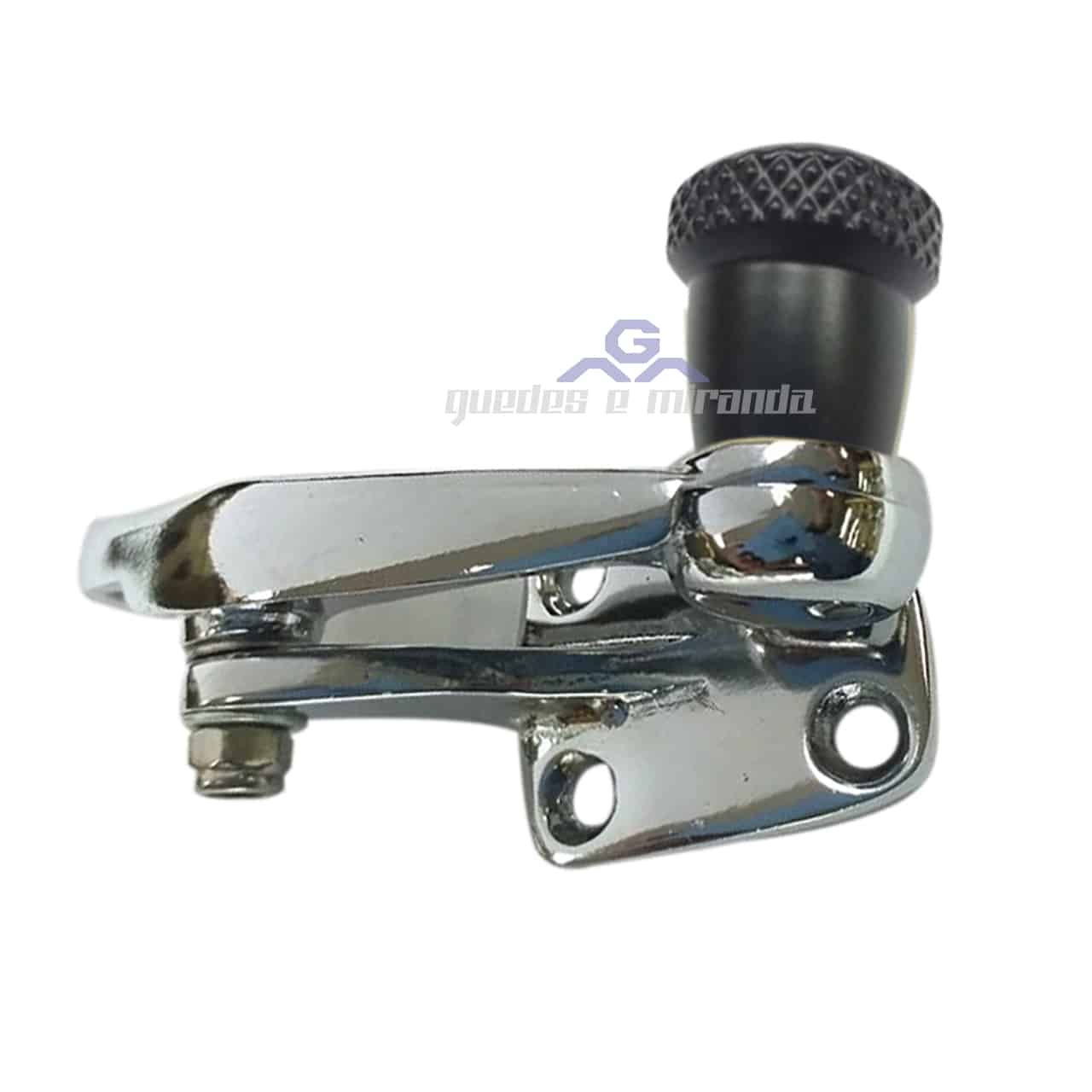 Trinco da Janela Móvel Basculante do Fusca - METAL BOTÃO PRETO