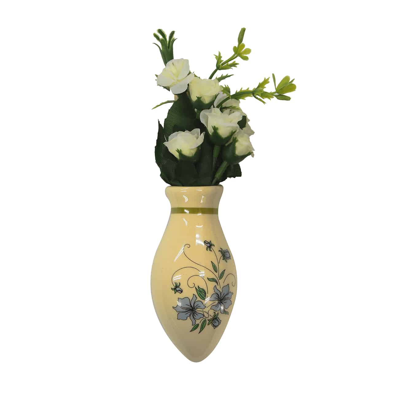 vaso flor bege