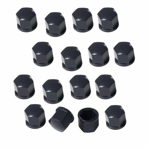kit capa parafusos 19mm preto 16 pçs
