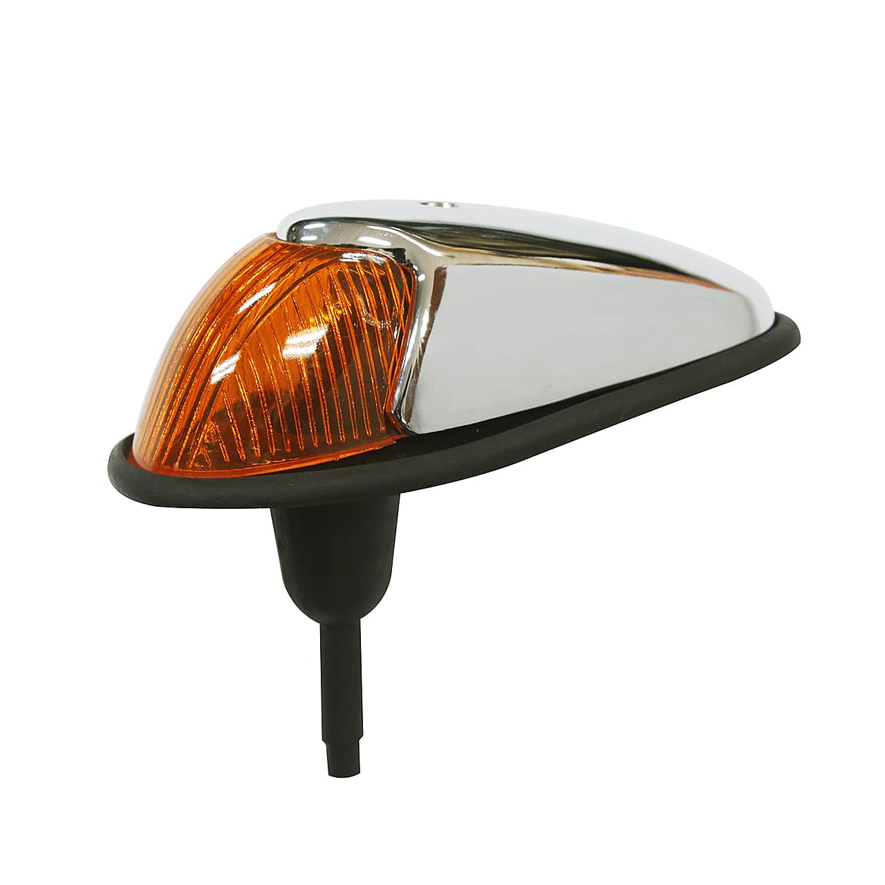 Lanterna Dianteira para Fusca até 1964 - Laranja - Capa metal cromado