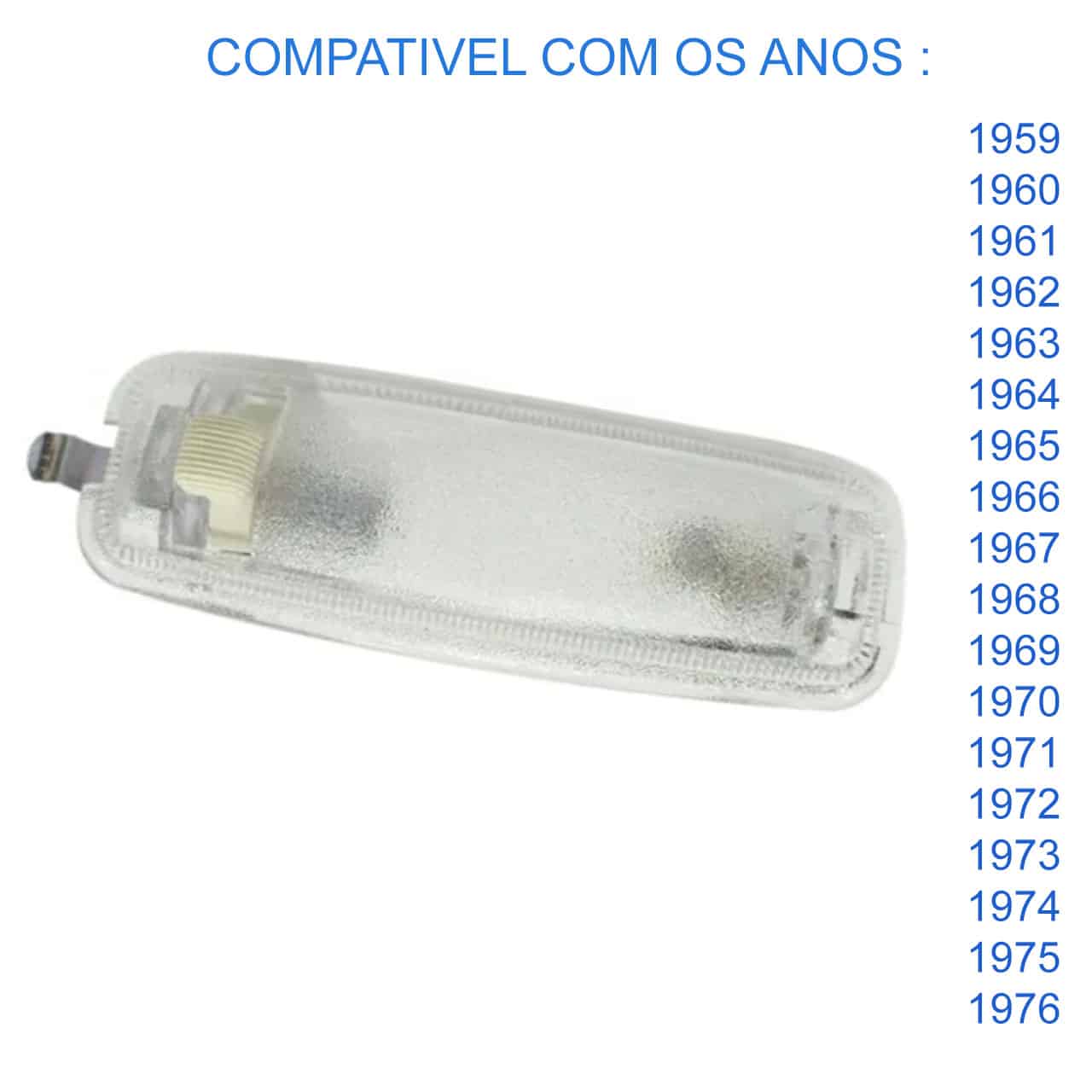 lanterna teto botao branco fusca