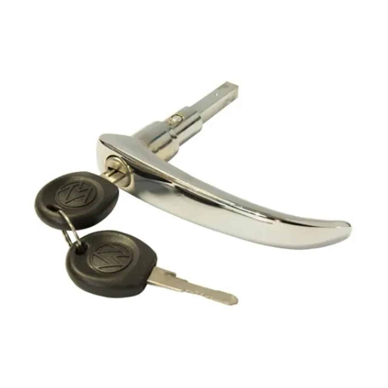 Maçaneta Externa da Porta do Meio com chave Kombi Clipper Cromada