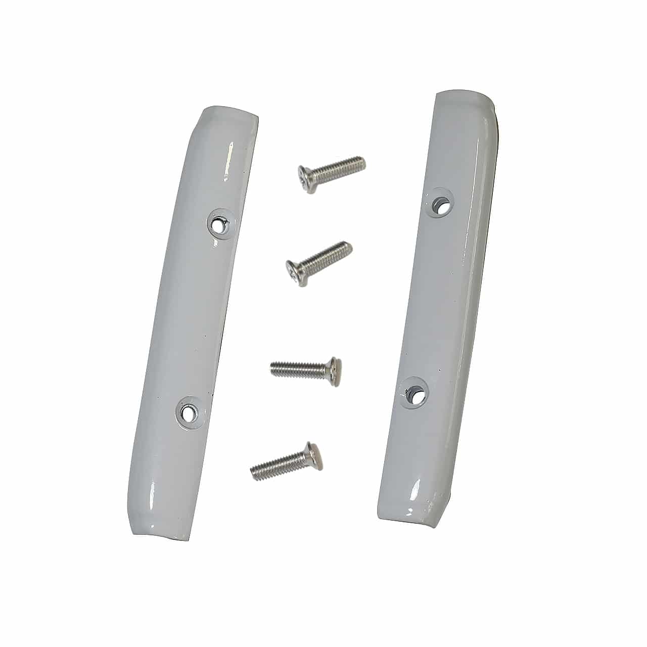 Acabamento Capa Dobradiça da Janela Lateral Móvel Basculante Fusca - BRANCO METAL
