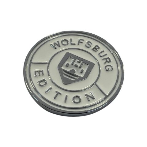 EMBLEMA BOTÃO WOLFSBURG CASTELINHO BRANCO