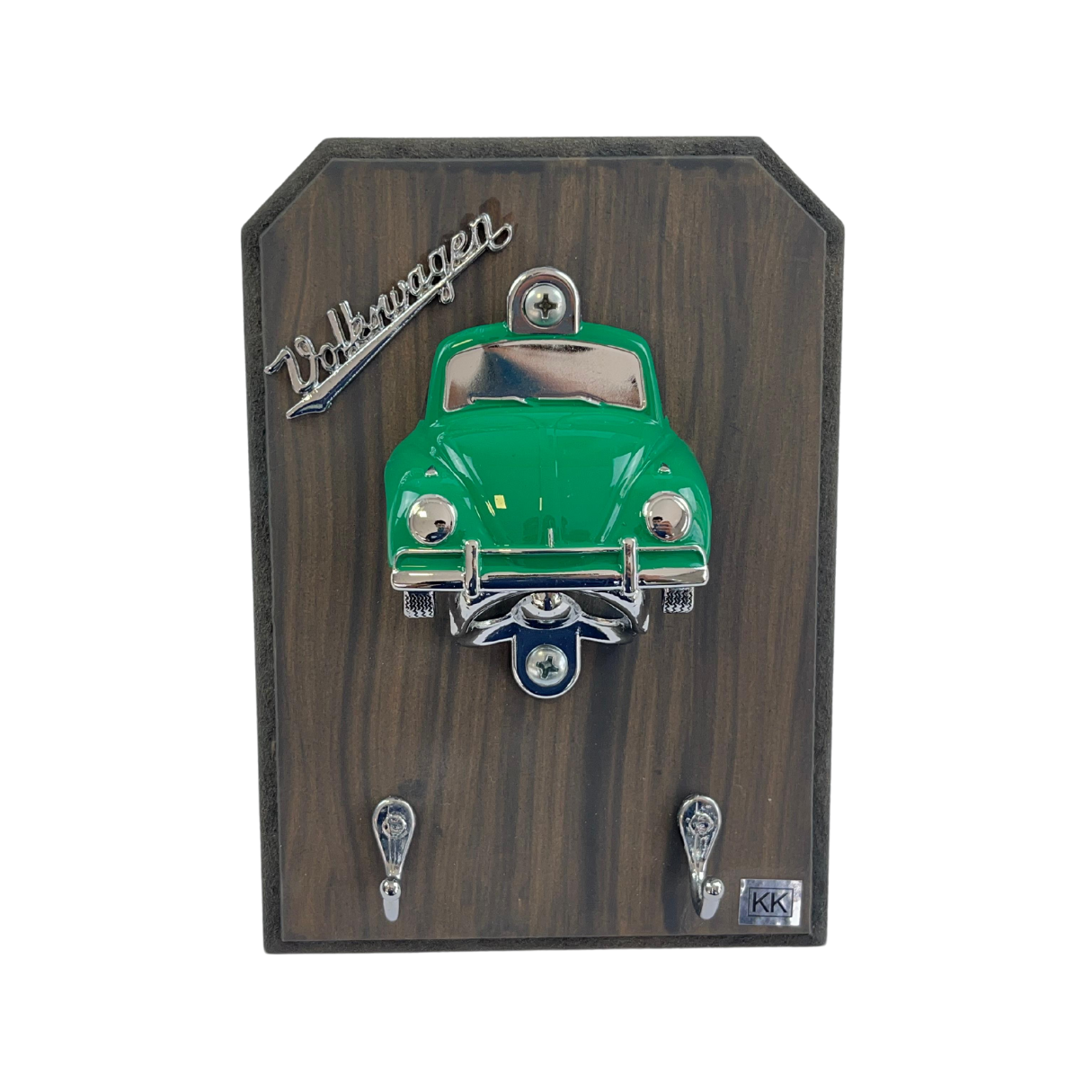 Abridor de Garrafa de Parede Fusca Verde Com Porta Chaves