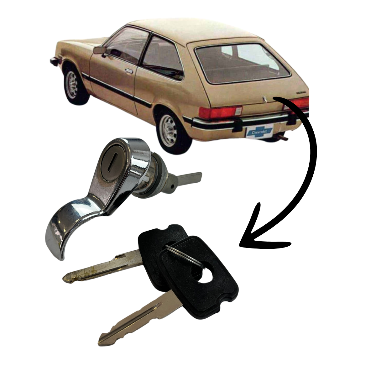 Cilindro Porta Malas Chevette Hatch até 1982