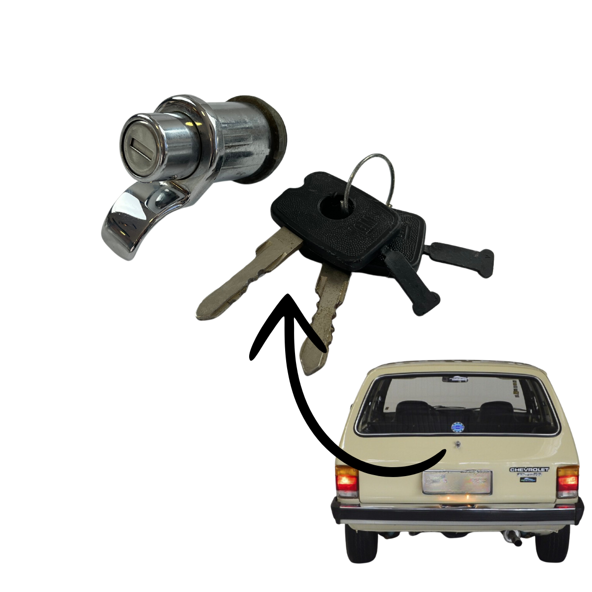 Cilindro Porta Malas Marajó até 1985 - Original GM Sem Suporte