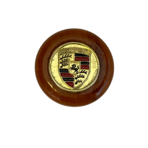BOTÃO PAINEL MADEIRA MEDALHA PORSCHE (2)