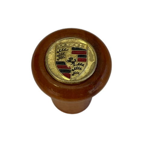 BOTÃO PAINEL MADEIRA MEDALHA PORSCHE (3)