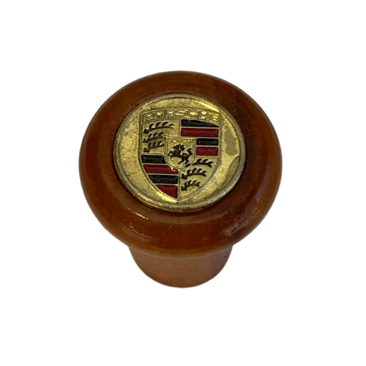 BOTÃO PAINEL MADEIRA MEDALHA PORSCHE (3)