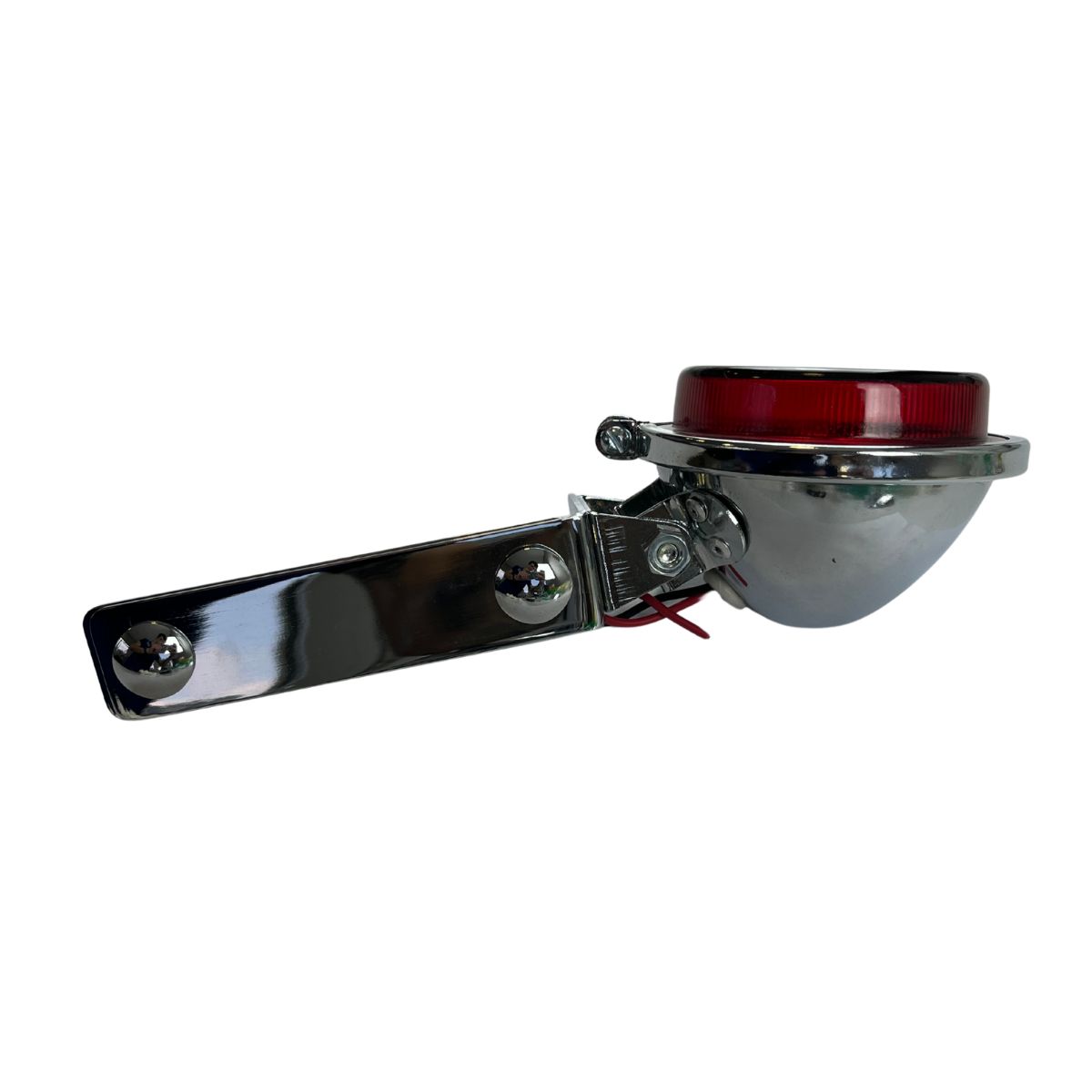 FAROL NEBLINA CROMADO VERMELHO REDONDO COM SUPORTE 71 CROMADO
