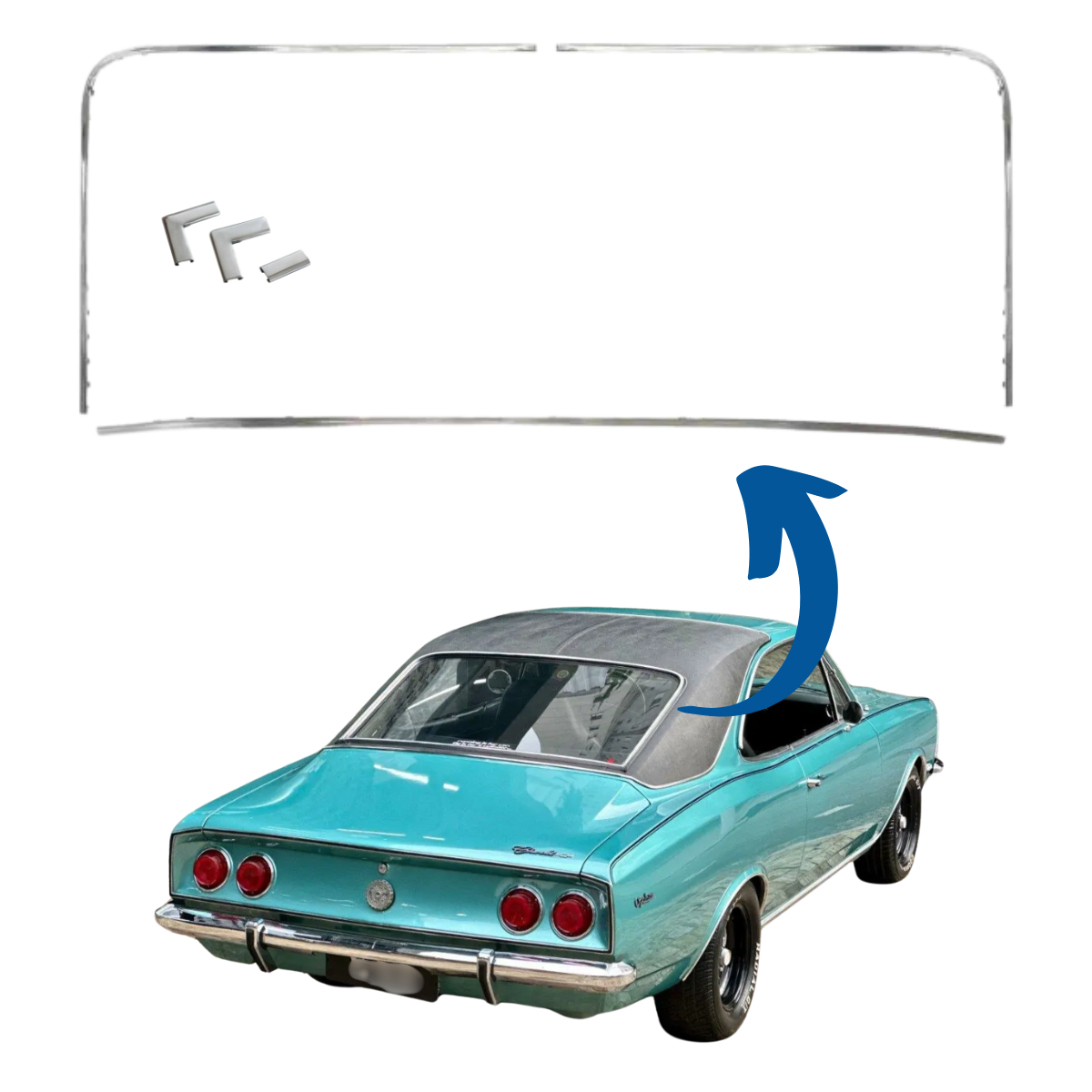 Friso do Vigia do Opala 2 portas Alumínio
