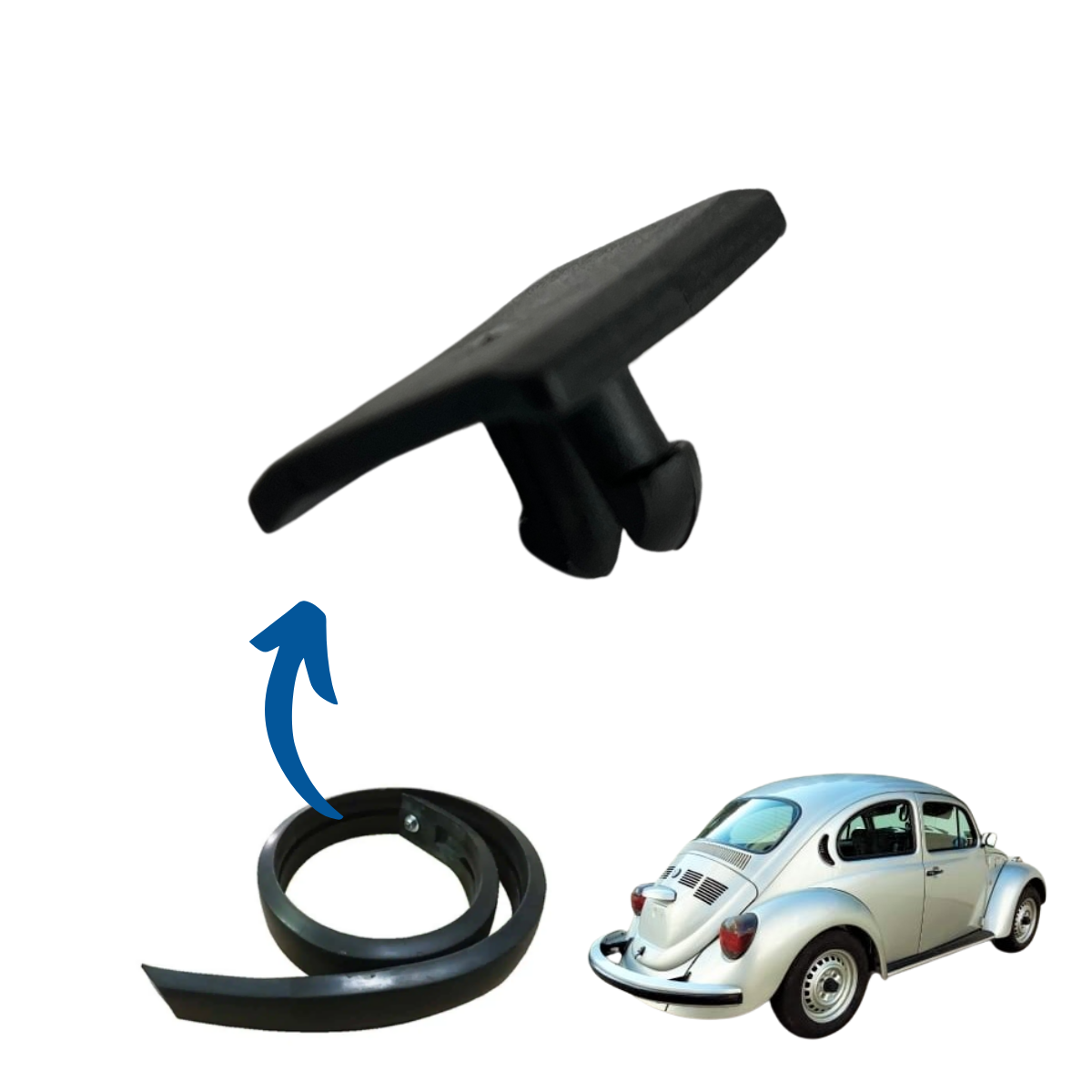 Grampo Borrachão Parachoque Fusca Itamar Original - Unidade