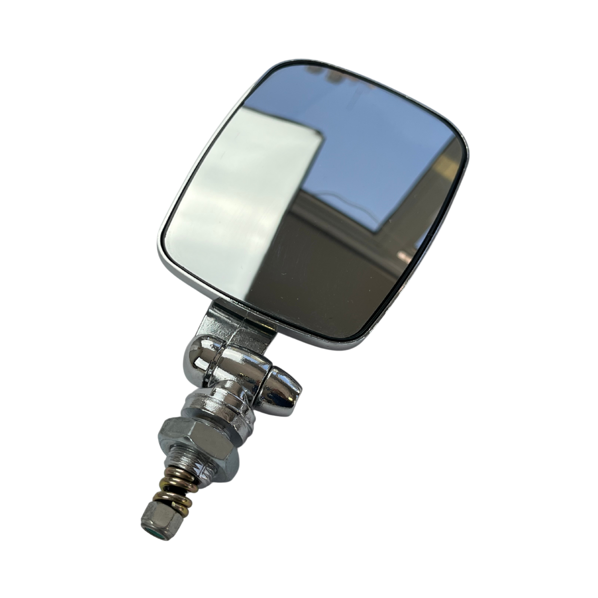 RETROVISOR EXTERNO FUSCA MEXICANO CROMADO BRAÇO CURTO CONVEXO PRATA (10)