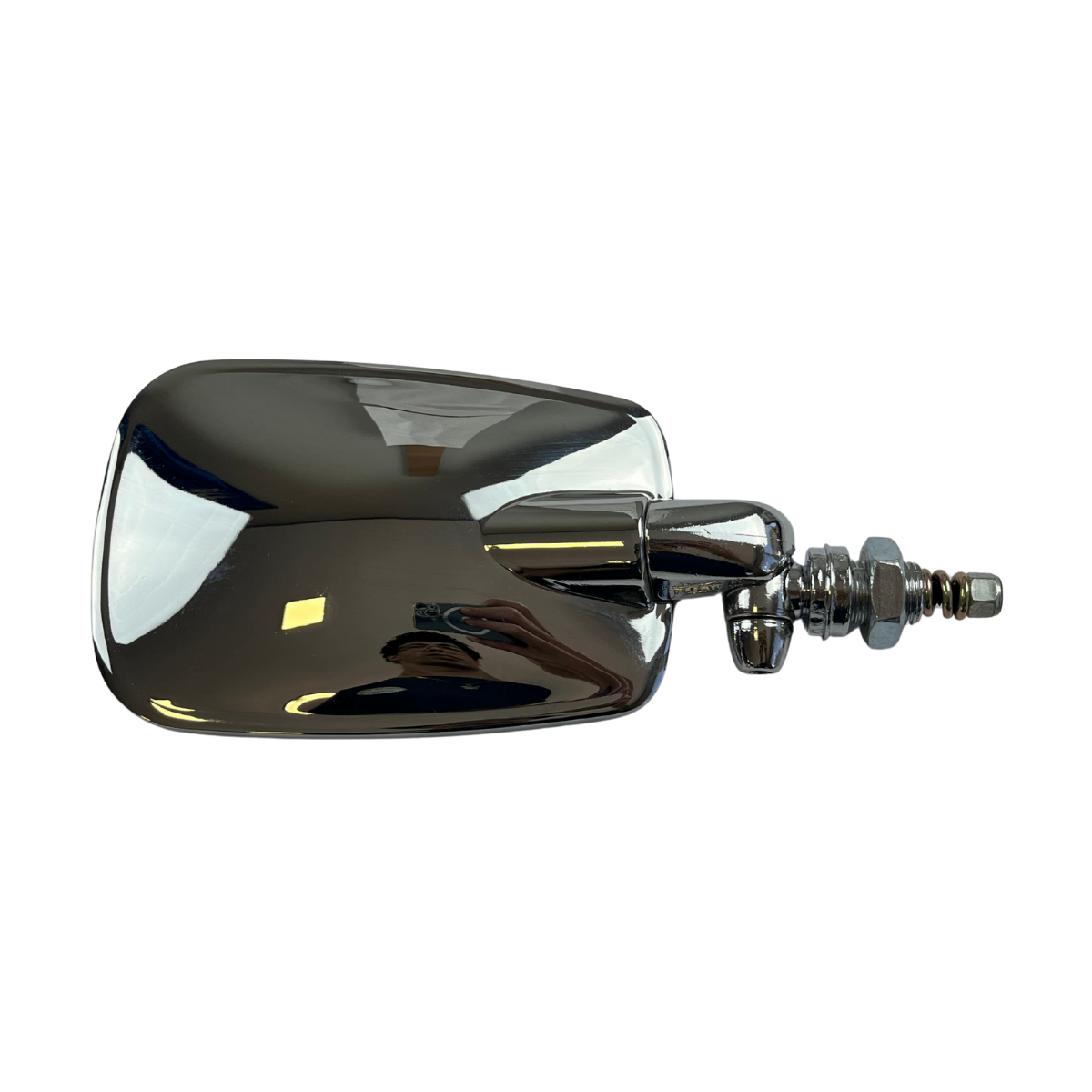 RETROVISOR EXTERNO FUSCA MEXICANO CROMADO BRAÇO CURTO CONVEXO PRATA (14)