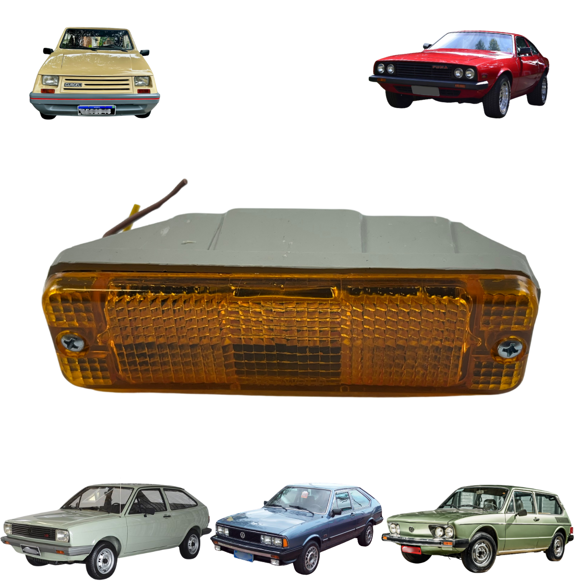 Lanterna Dianteira Brasilia / Gol BX / Gurgel / Passat - AMBAR