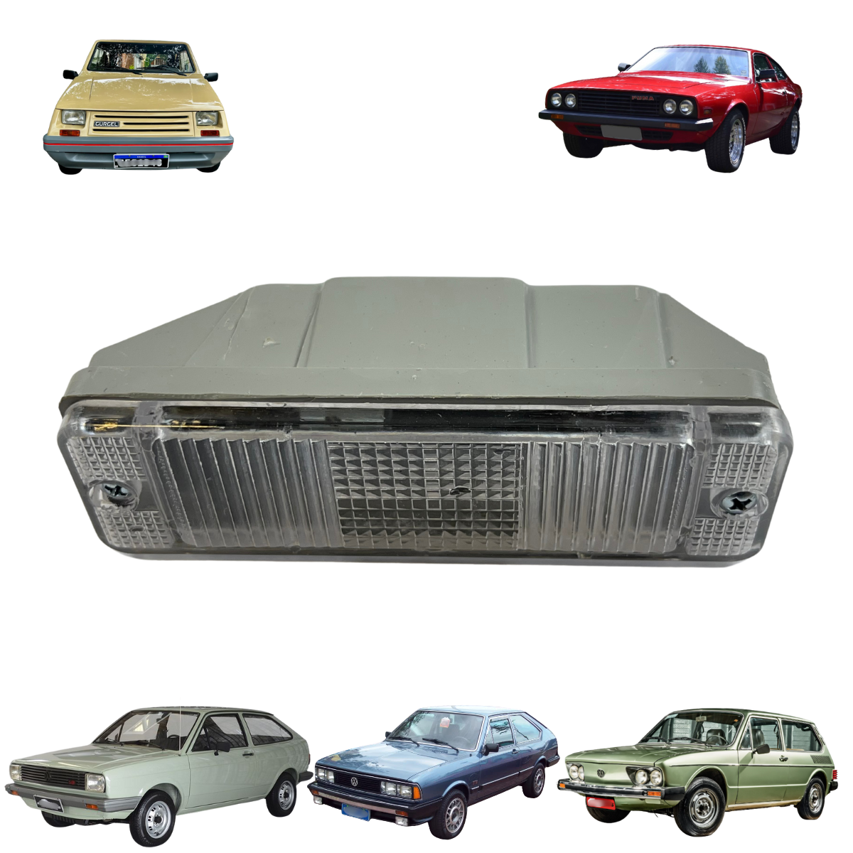 Lanterna Dianteira Brasilia / Gol BX / Gurgel / Passat - CRISTAL