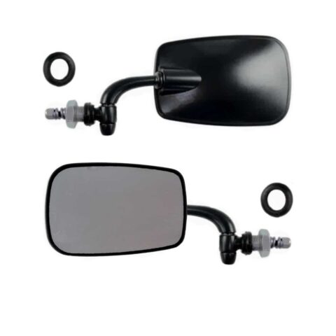 Retrovisor Externo Fusca Mexicano – PRETO – Lente Prata Convexo
