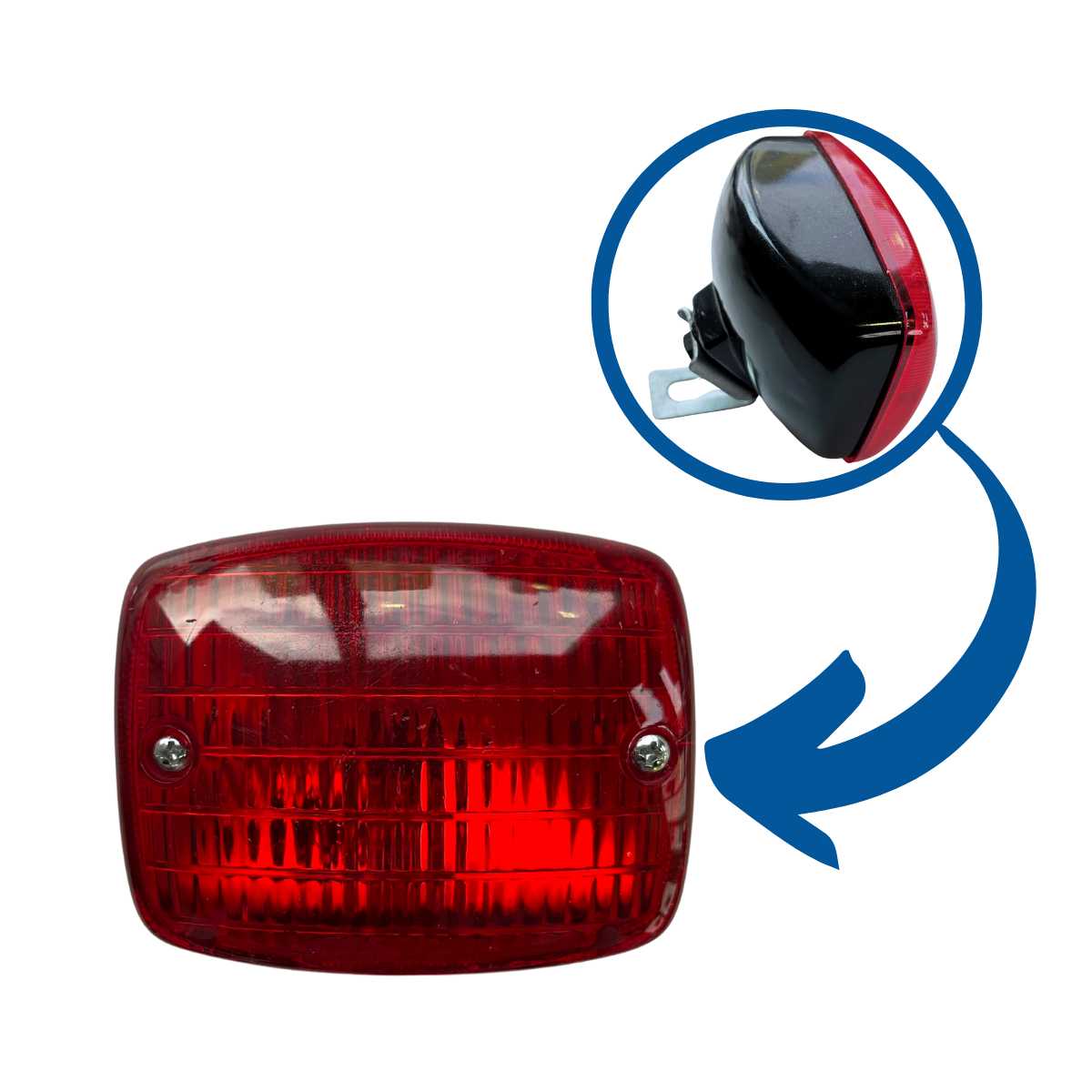 Lanterna de Neblina Paquerinha - PLÁSTICO PRETO VERMELHO