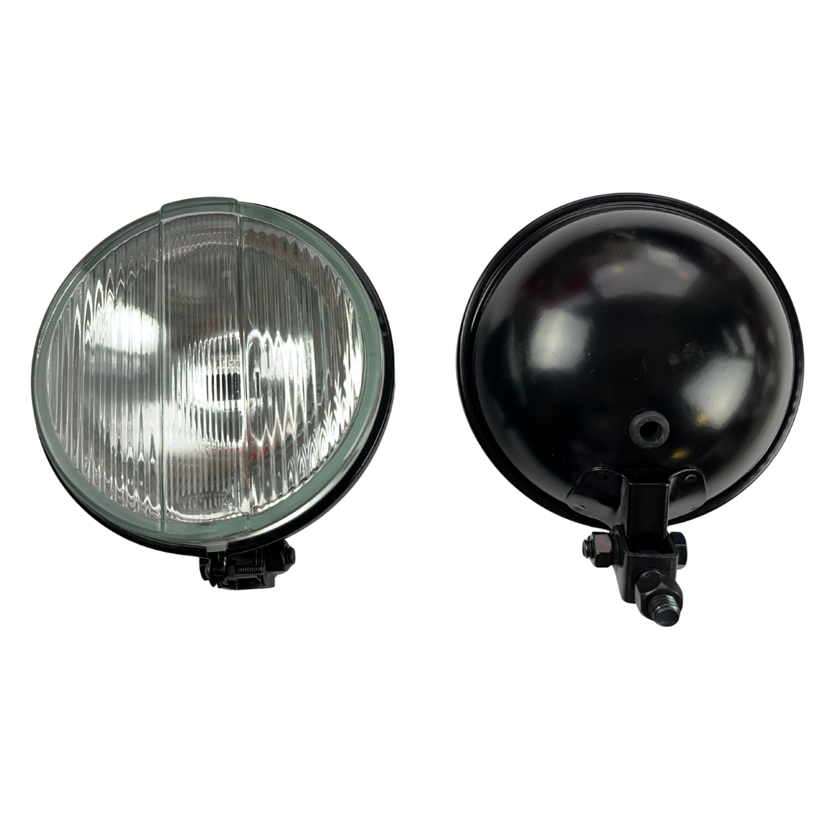 Farol de Milha Preto Redondo Lente Cristal Raiado 661 (136 mm) - PAR