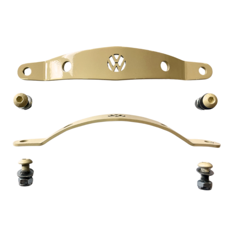 PUXADOR PORTA METAL BEGE MARFIM COM LOGO