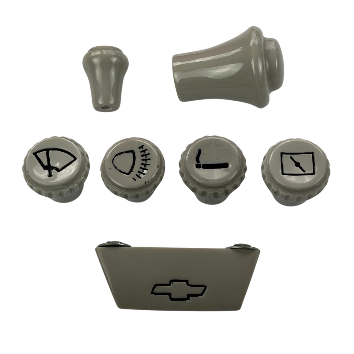 KIT BOTÃO PAINEL C10 CINZA 7 PEÇAS (3)