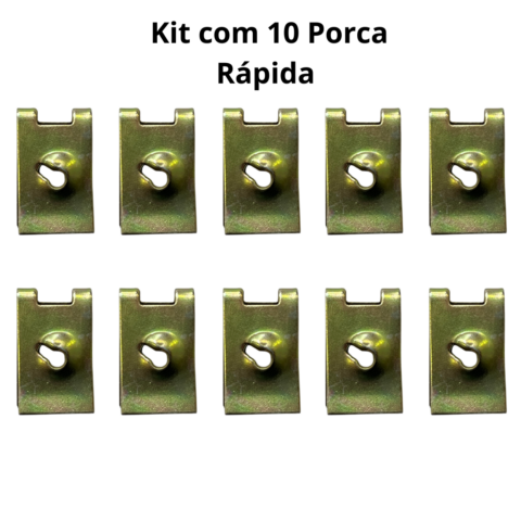 Chapinha Porca Rápida Presilha do Paralama Universal - KIT COM 10